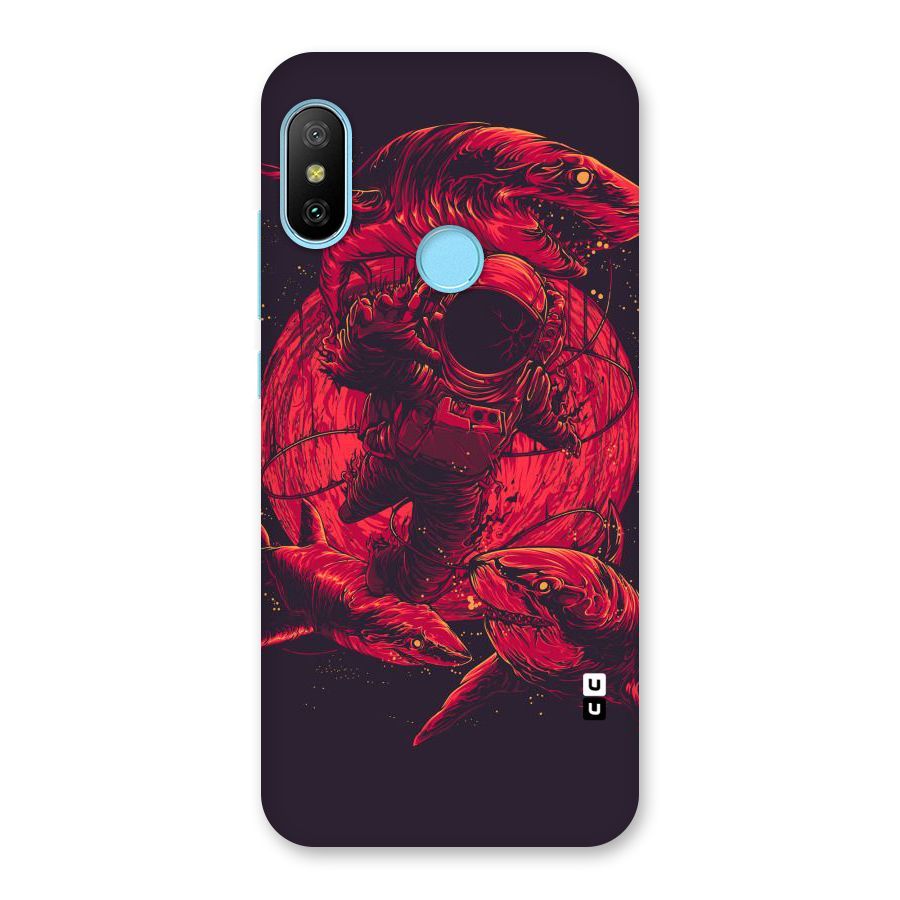 Coloured Spaceman Back Case for Redmi 6 Pro