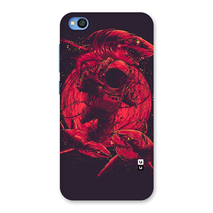 Coloured Spaceman Back Case for Redmi Go