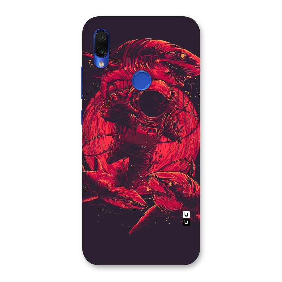 Coloured Spaceman Back Case for Redmi Note 7S