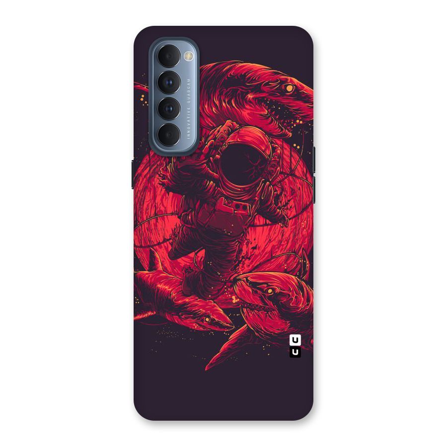 Coloured Spaceman Back Case for Reno4 Pro