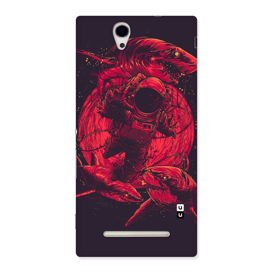 Coloured Spaceman Back Case for Sony Xperia C3