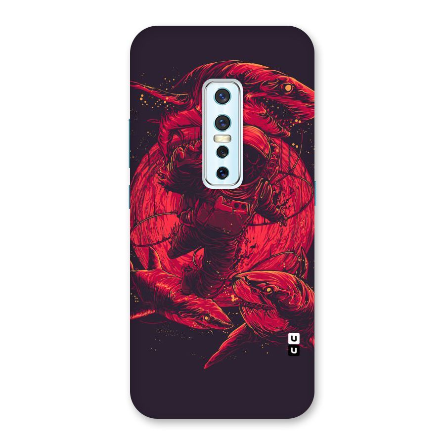 Coloured Spaceman Back Case for Vivo V17 Pro