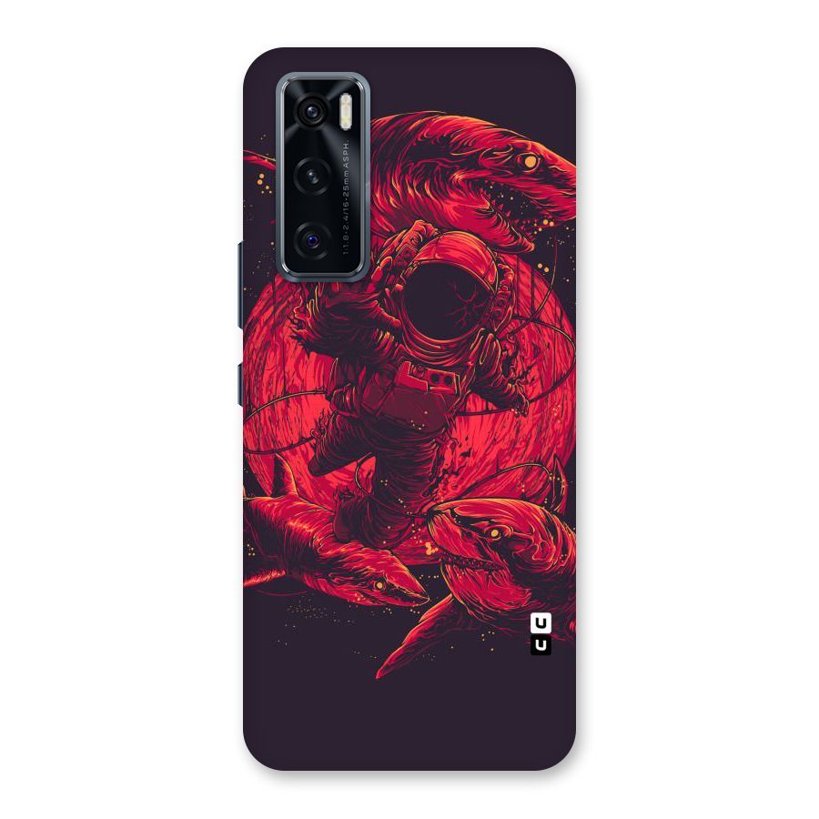 Coloured Spaceman Back Case for Vivo V20 SE