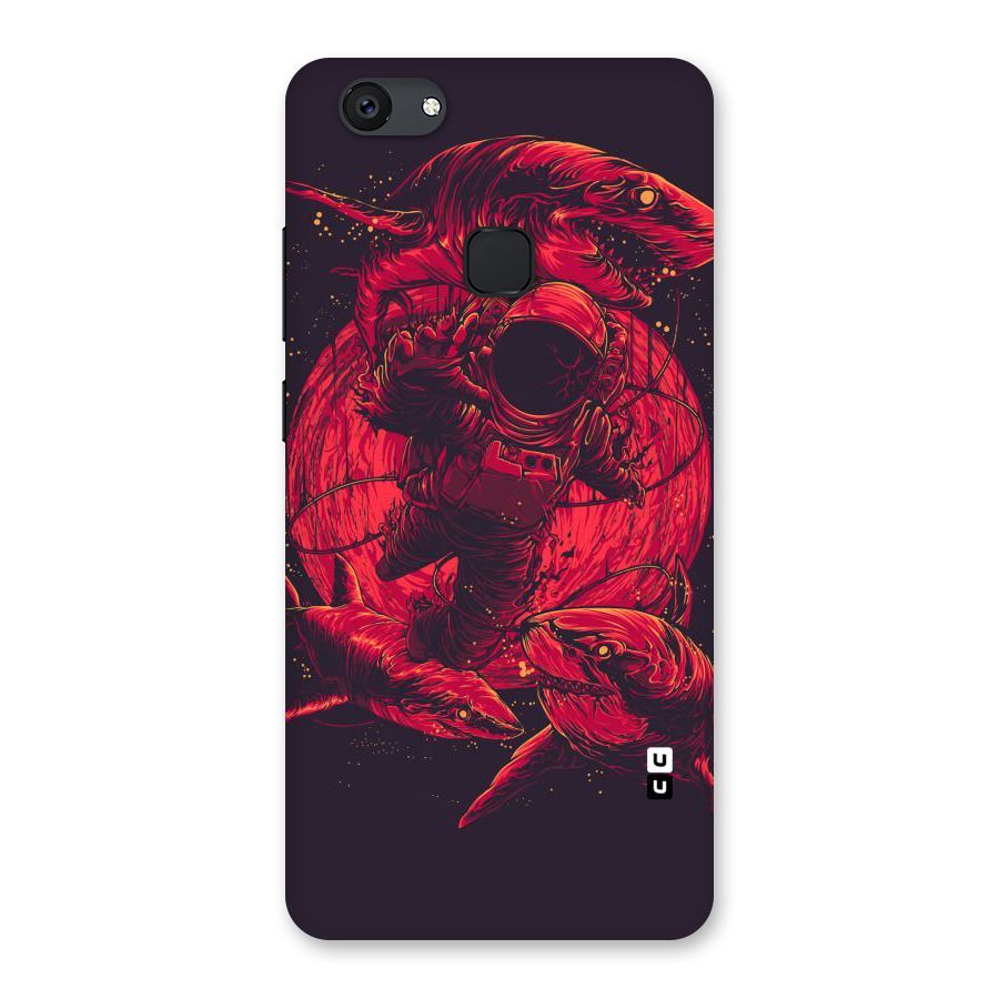 Coloured Spaceman Back Case for Vivo V7 Plus