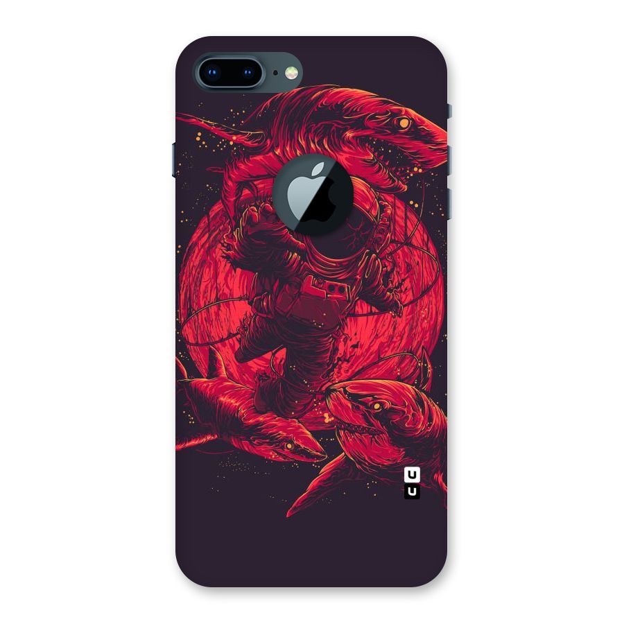 Coloured Spaceman Back Case for iPhone 7 Plus Logo Cut