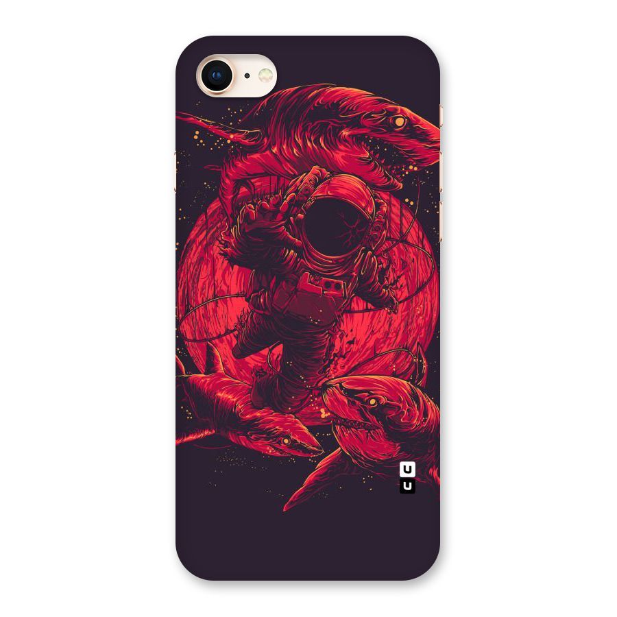 Coloured Spaceman Back Case for iPhone 8