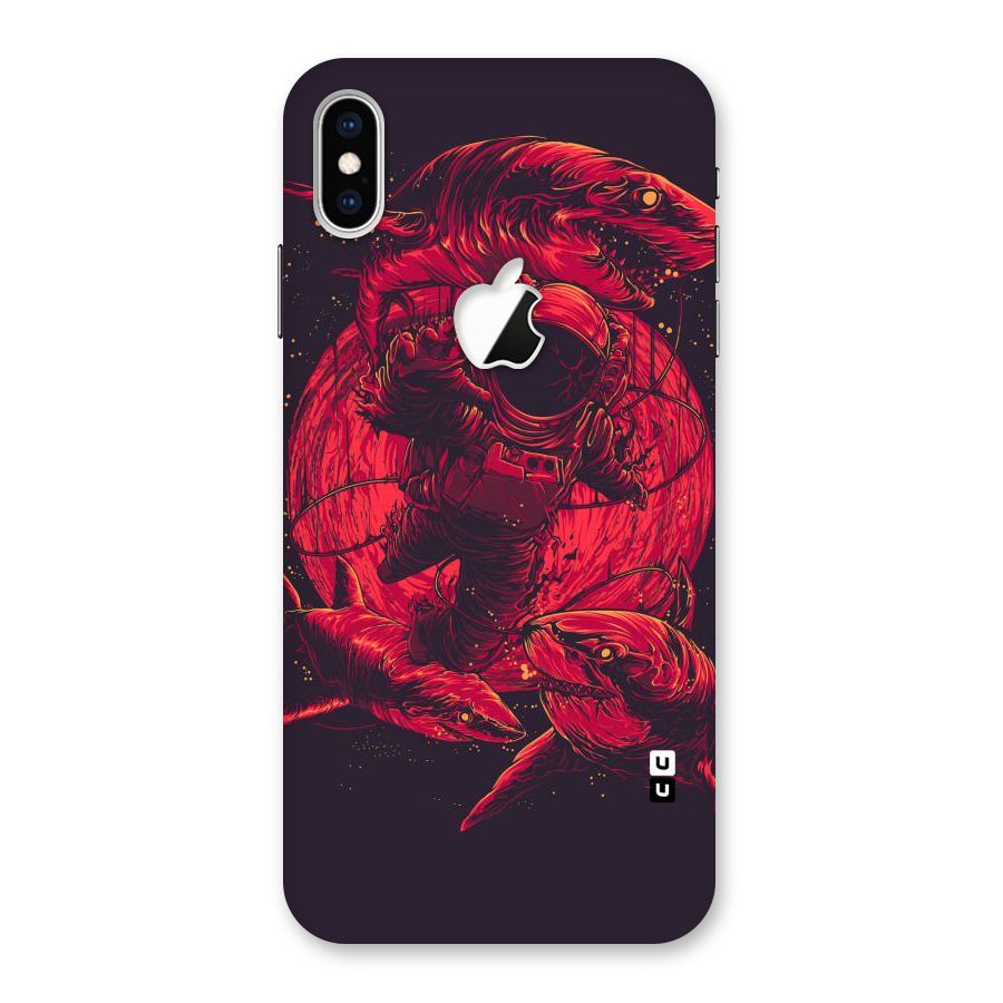 Coloured Spaceman Back Case for iPhone XS Max Apple Cut