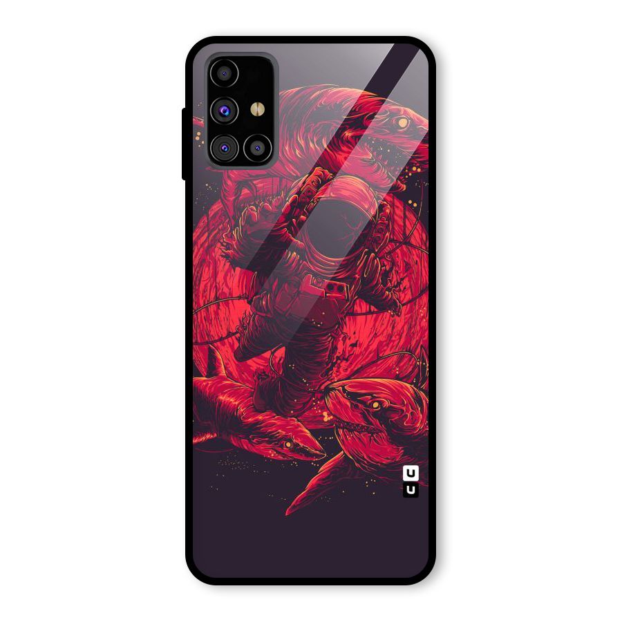 Coloured Spaceman Glass Back Case for Galaxy M31s