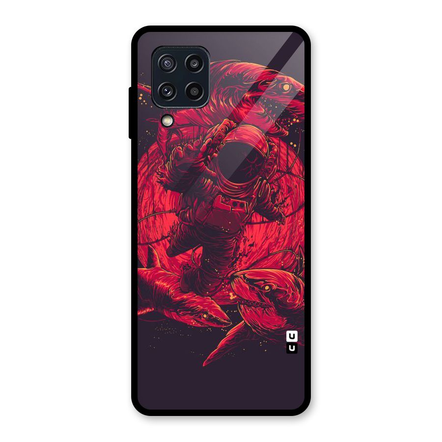 Coloured Spaceman Glass Back Case for Galaxy M32