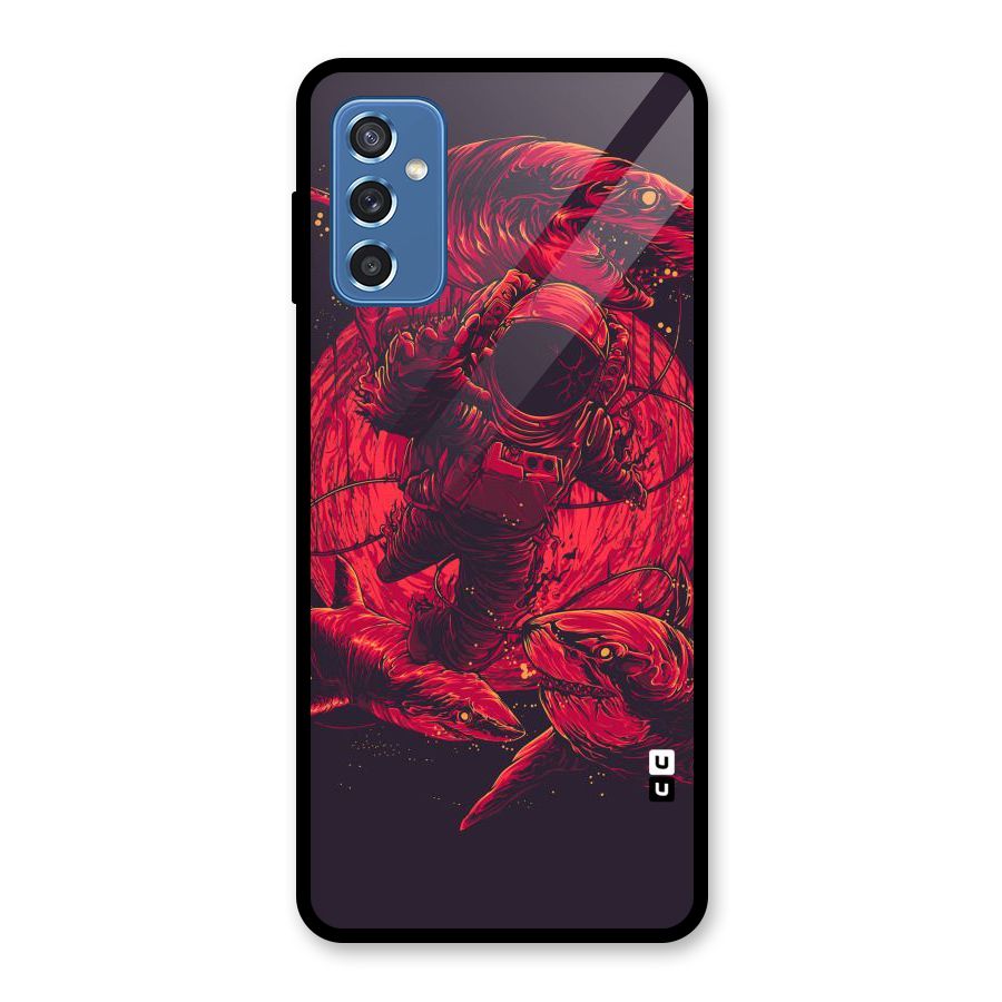 Coloured Spaceman Glass Back Case for Galaxy M52 5G