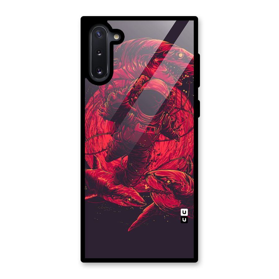 Coloured Spaceman Glass Back Case for Galaxy Note 10