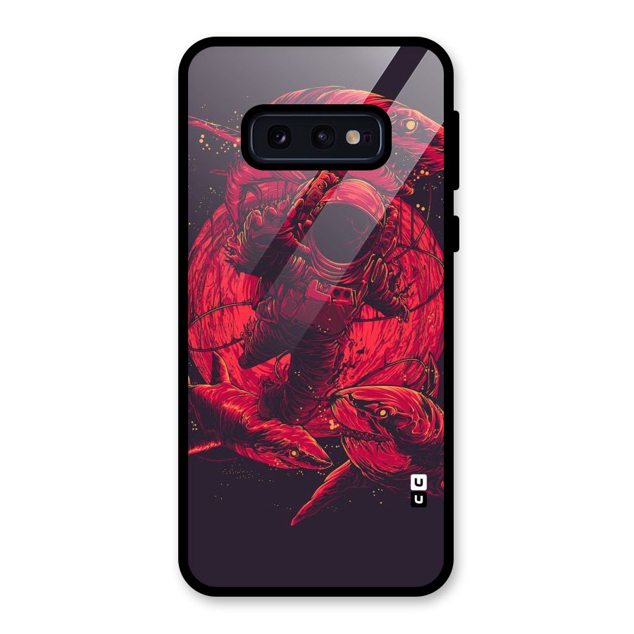 Coloured Spaceman Glass Back Case for Galaxy S10e