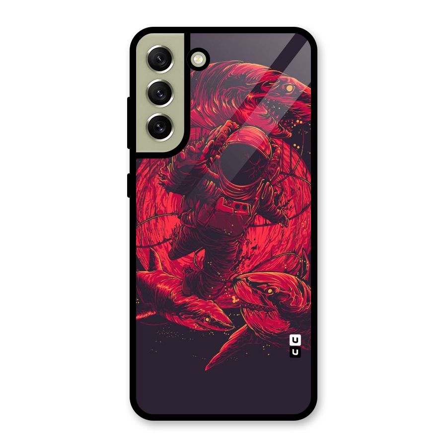 Coloured Spaceman Glass Back Case for Galaxy S21 FE 5G