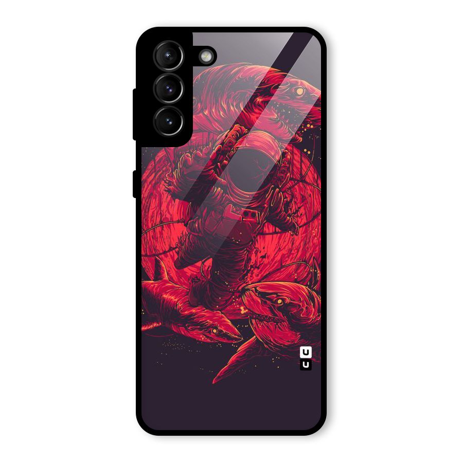 Coloured Spaceman Glass Back Case for Galaxy S21 Plus