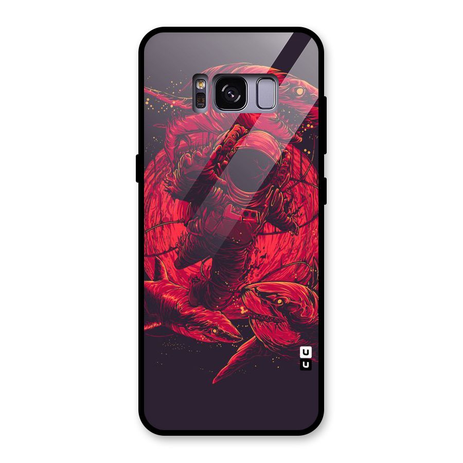 Coloured Spaceman Glass Back Case for Galaxy S8