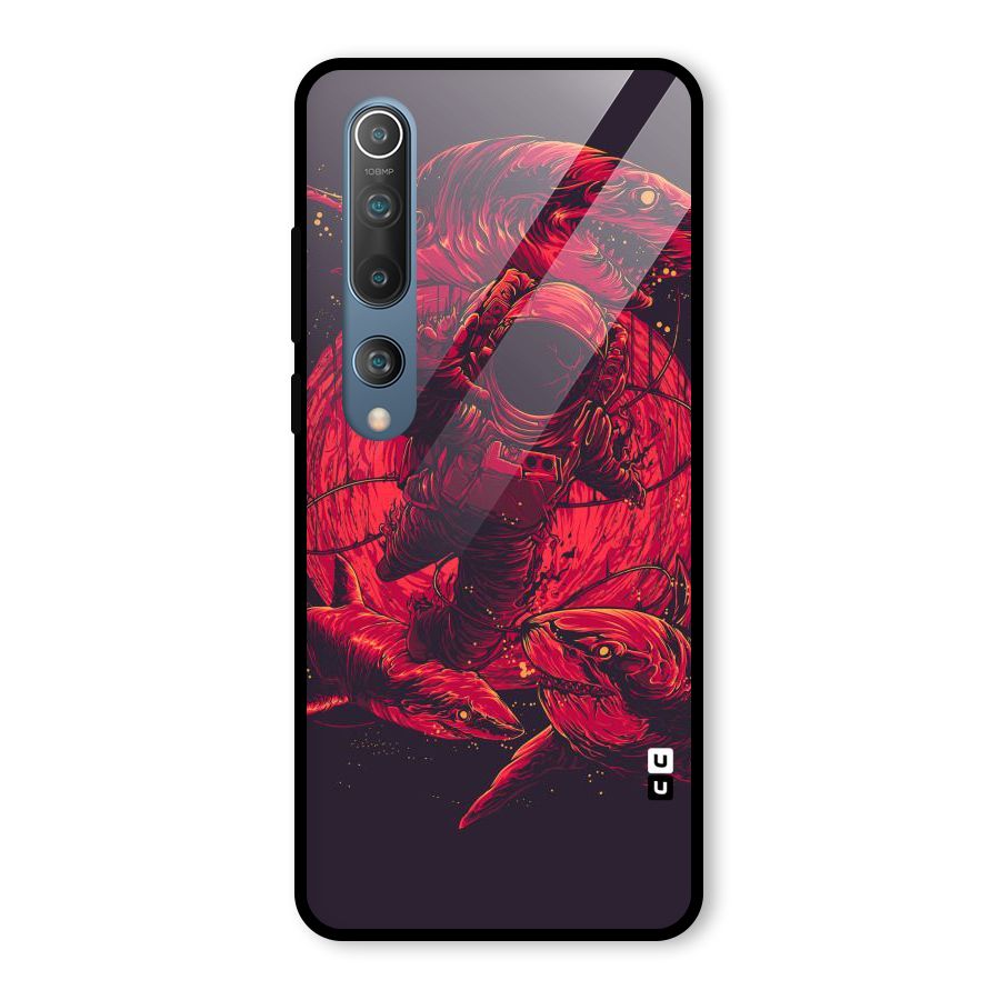 Coloured Spaceman Glass Back Case for Mi 10
