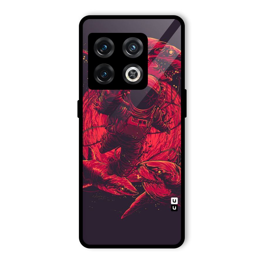 Coloured Spaceman Glass Back Case for OnePlus 10 Pro 5G