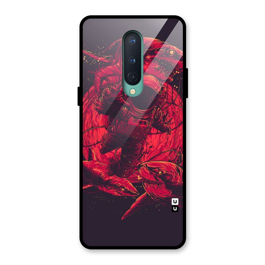 Coloured Spaceman Glass Back Case for OnePlus 8