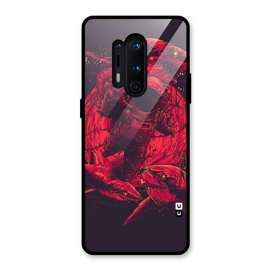 Coloured Spaceman Glass Back Case for OnePlus 8 Pro