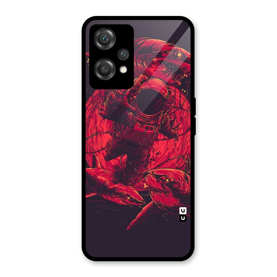 Coloured Spaceman Glass Back Case for OnePlus Nord CE 2 Lite 5G