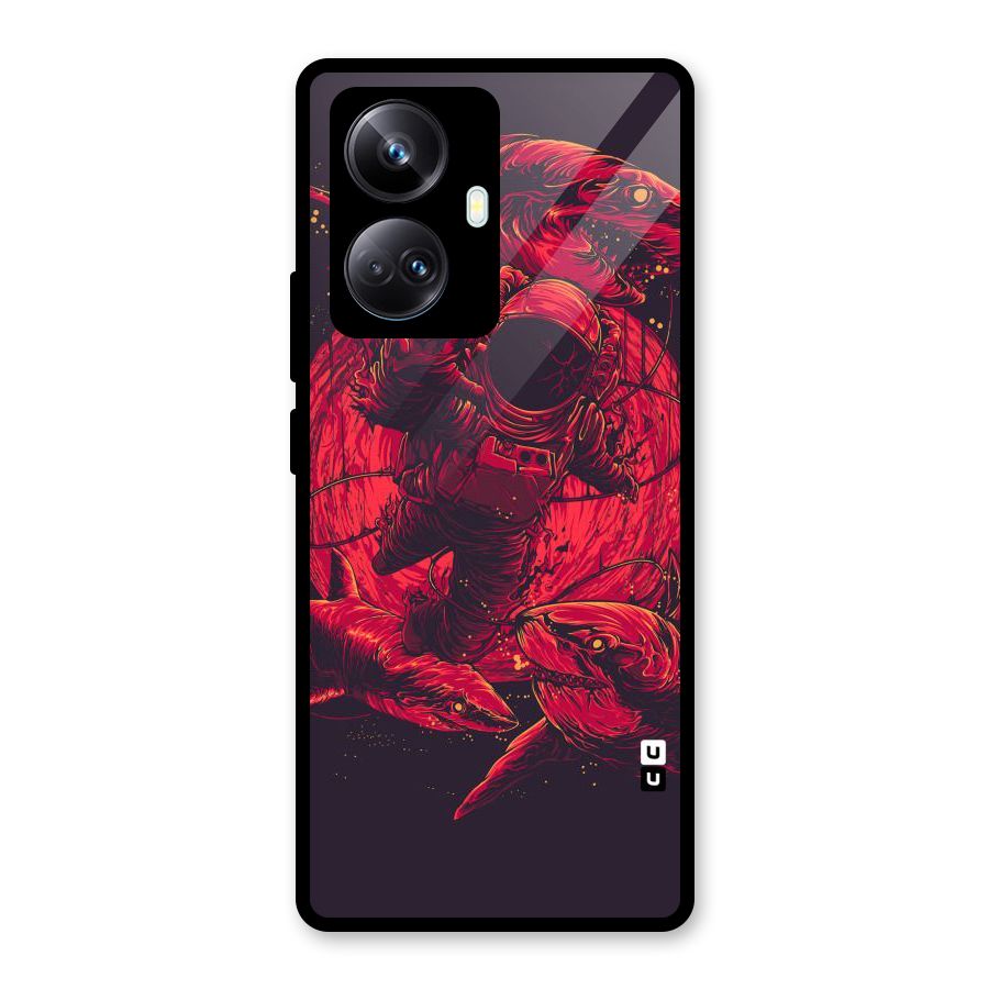 Coloured Spaceman Glass Back Case for Realme 10 Pro Plus