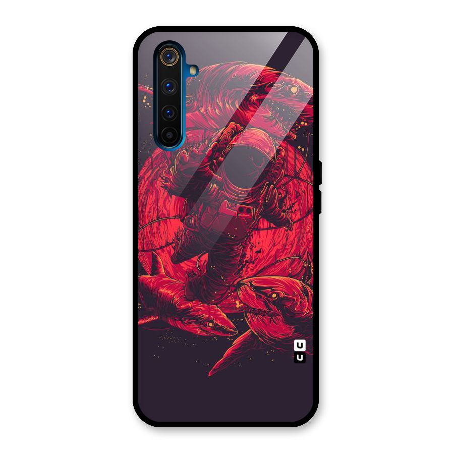 Coloured Spaceman Glass Back Case for Realme 6 Pro