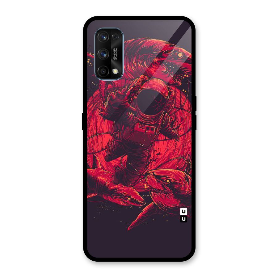 Coloured Spaceman Glass Back Case for Realme 7 Pro