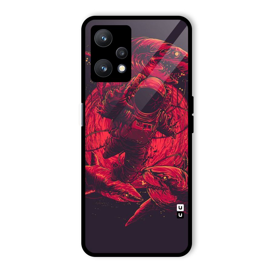 Coloured Spaceman Glass Back Case for Realme 9 Pro 5G