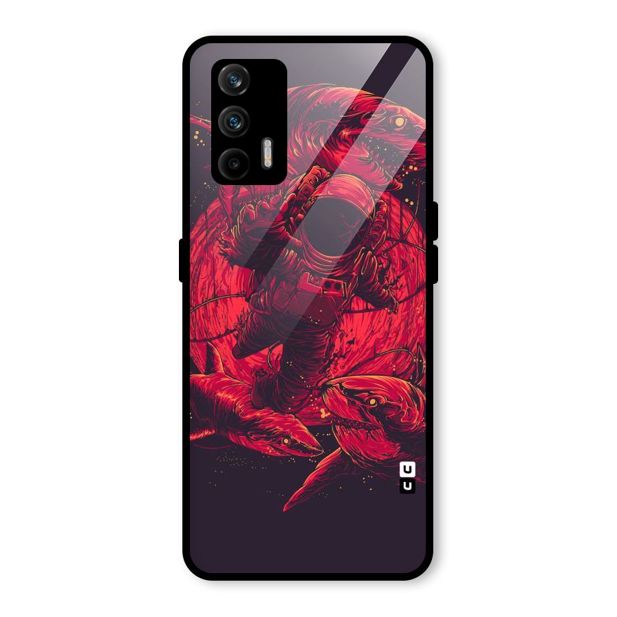 Coloured Spaceman Glass Back Case for Realme GT 5G