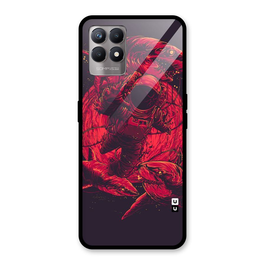 Coloured Spaceman Glass Back Case for Realme Narzo 50