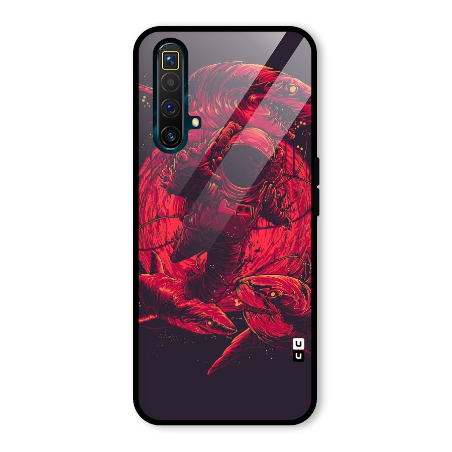 Coloured Spaceman Glass Back Case for Realme X3