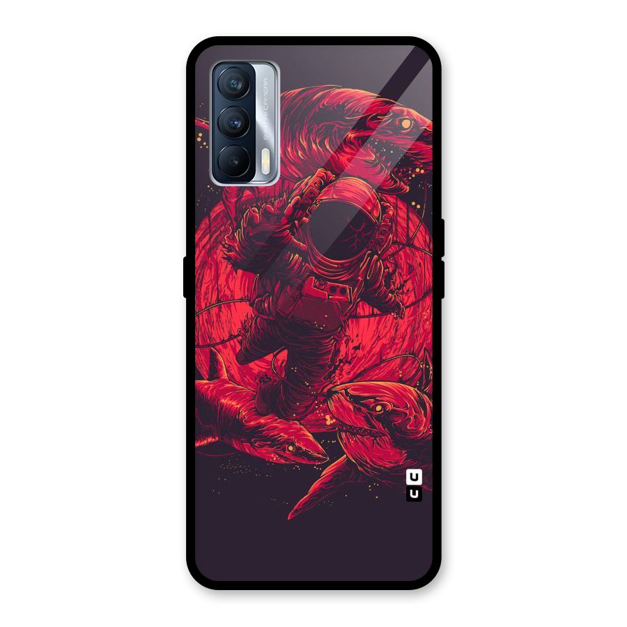 Coloured Spaceman Glass Back Case for Realme X7