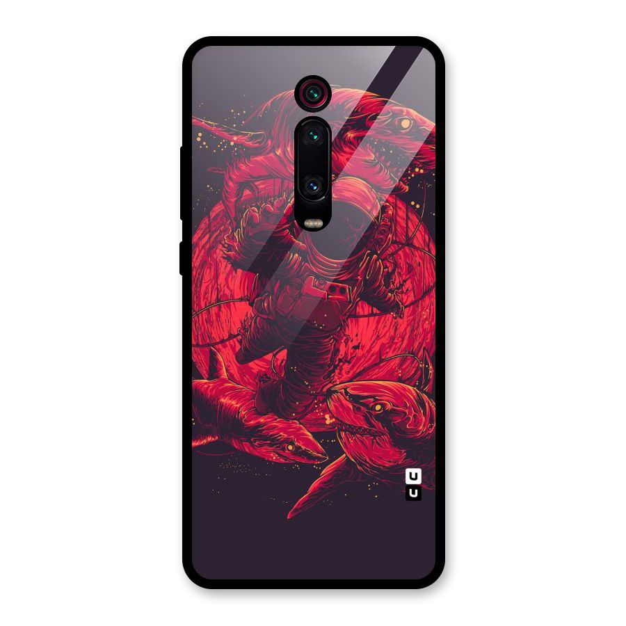 Coloured Spaceman Glass Back Case for Redmi K20