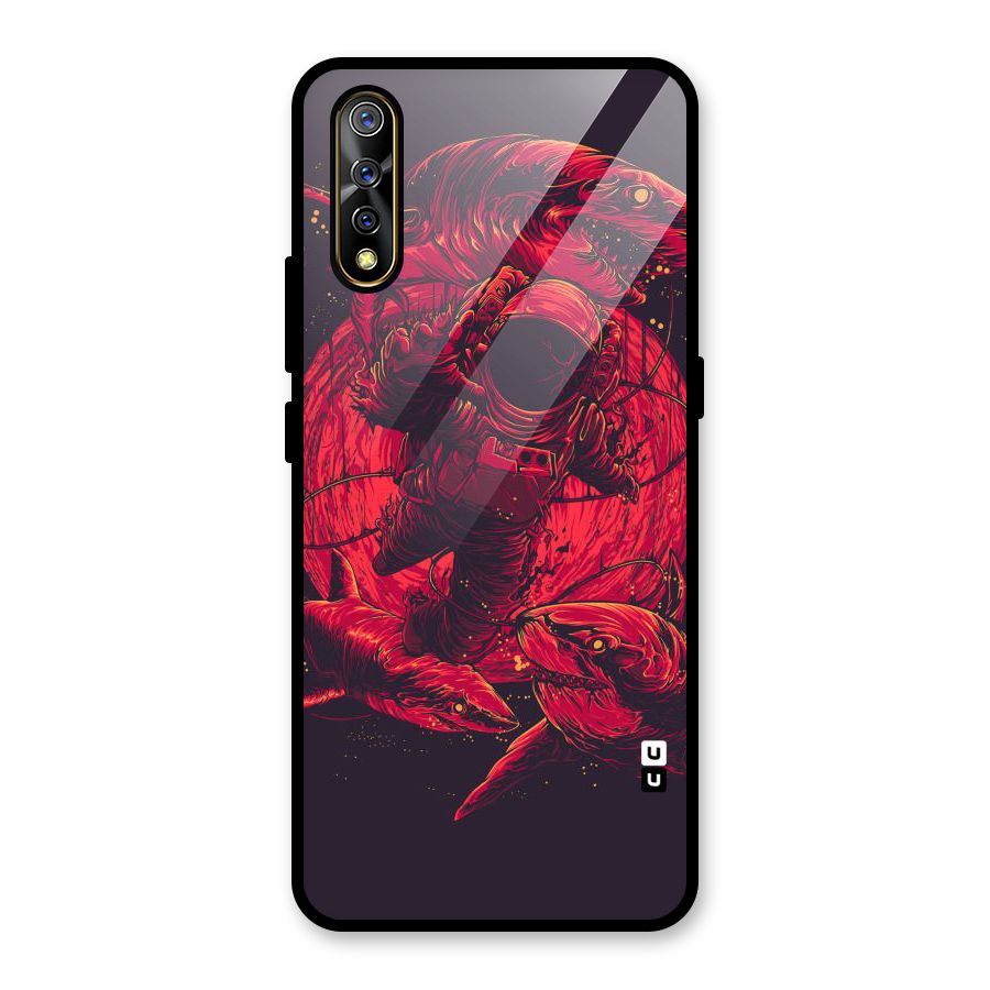 Coloured Spaceman Glass Back Case for Vivo S1