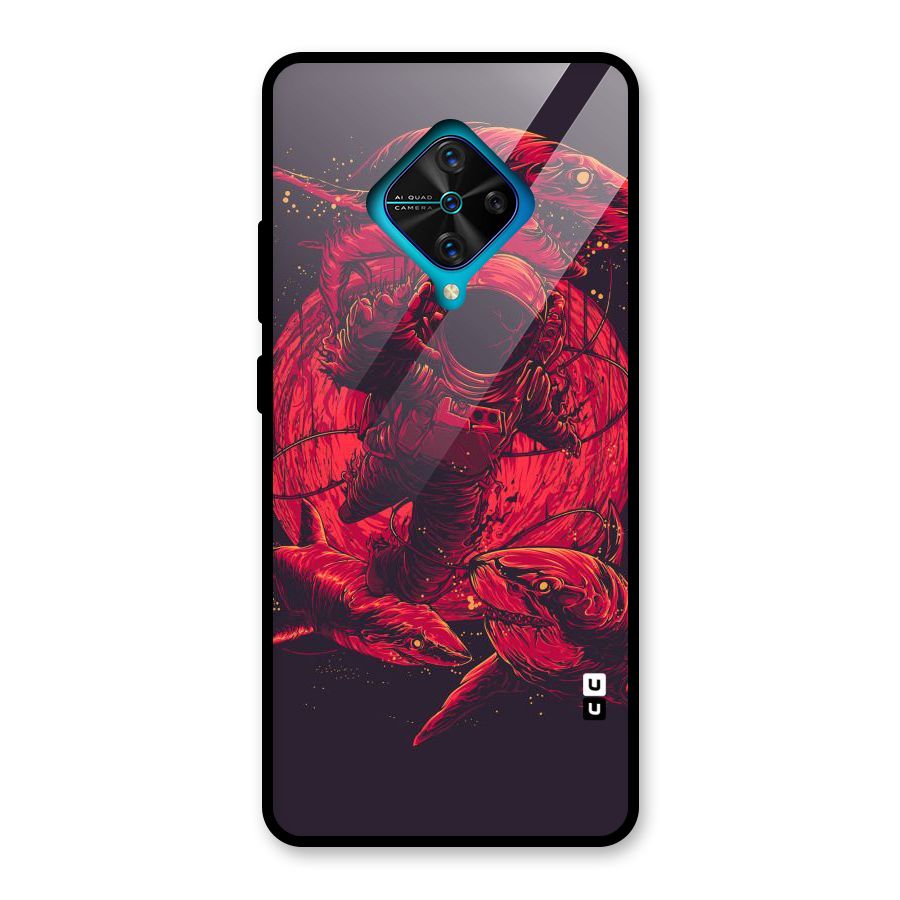 Coloured Spaceman Glass Back Case for Vivo S1 Pro