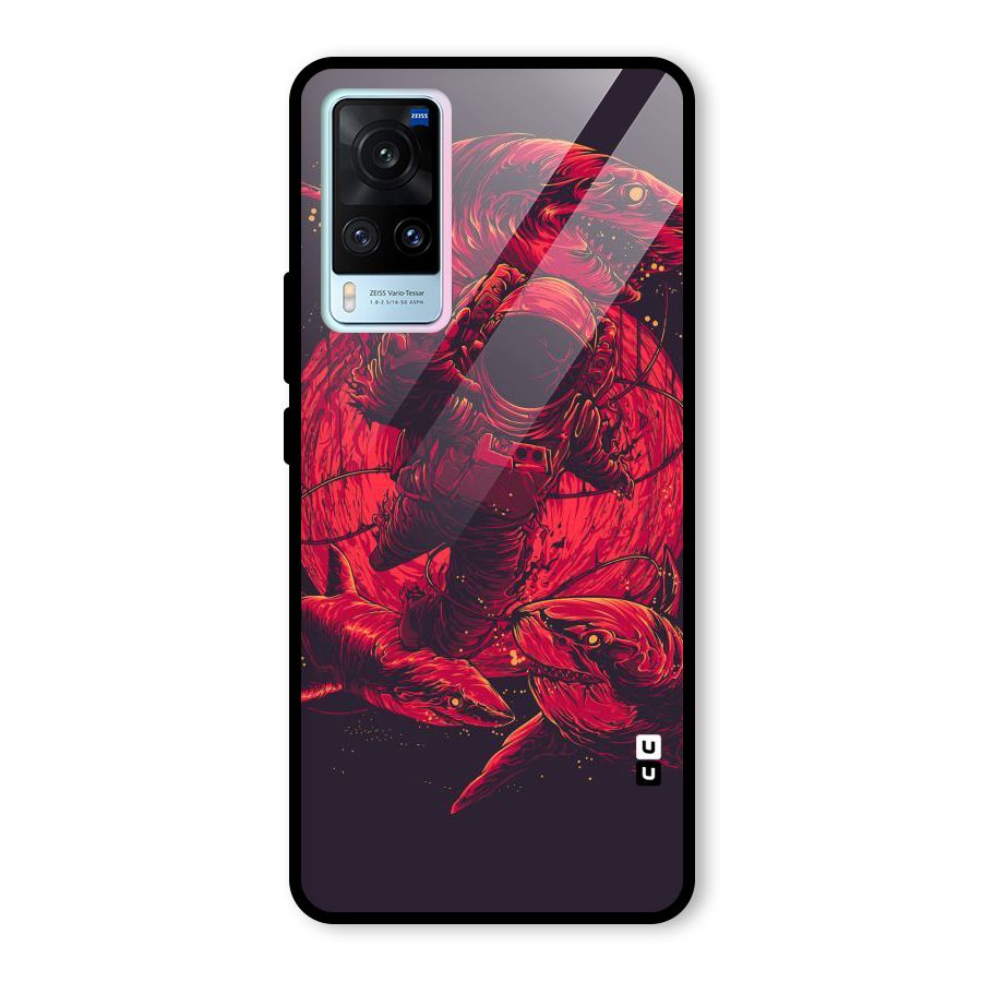 Coloured Spaceman Glass Back Case for Vivo X60