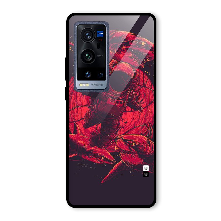 Coloured Spaceman Glass Back Case for Vivo X60 Pro Plus