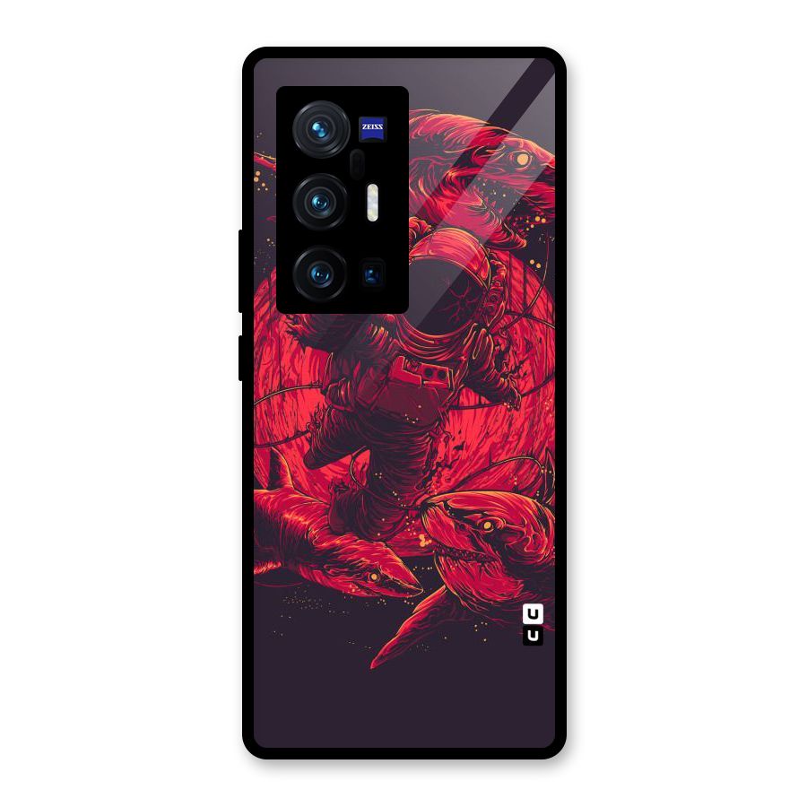 Coloured Spaceman Glass Back Case for Vivo X70 Pro Plus