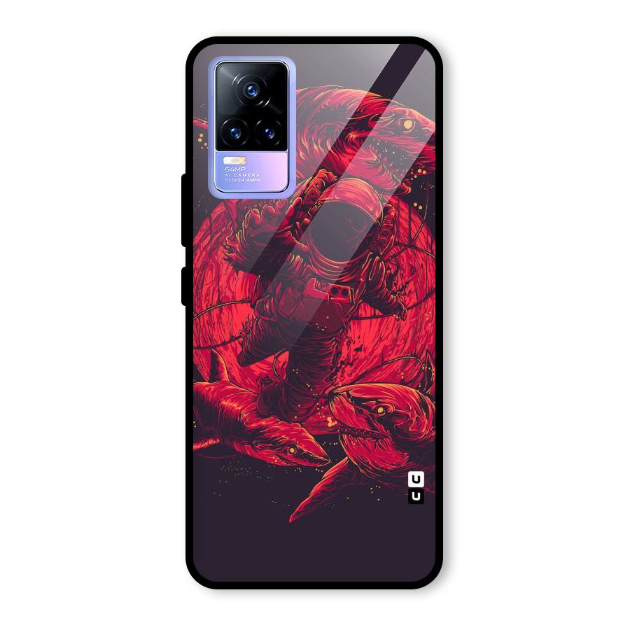 Coloured Spaceman Glass Back Case for Vivo Y73