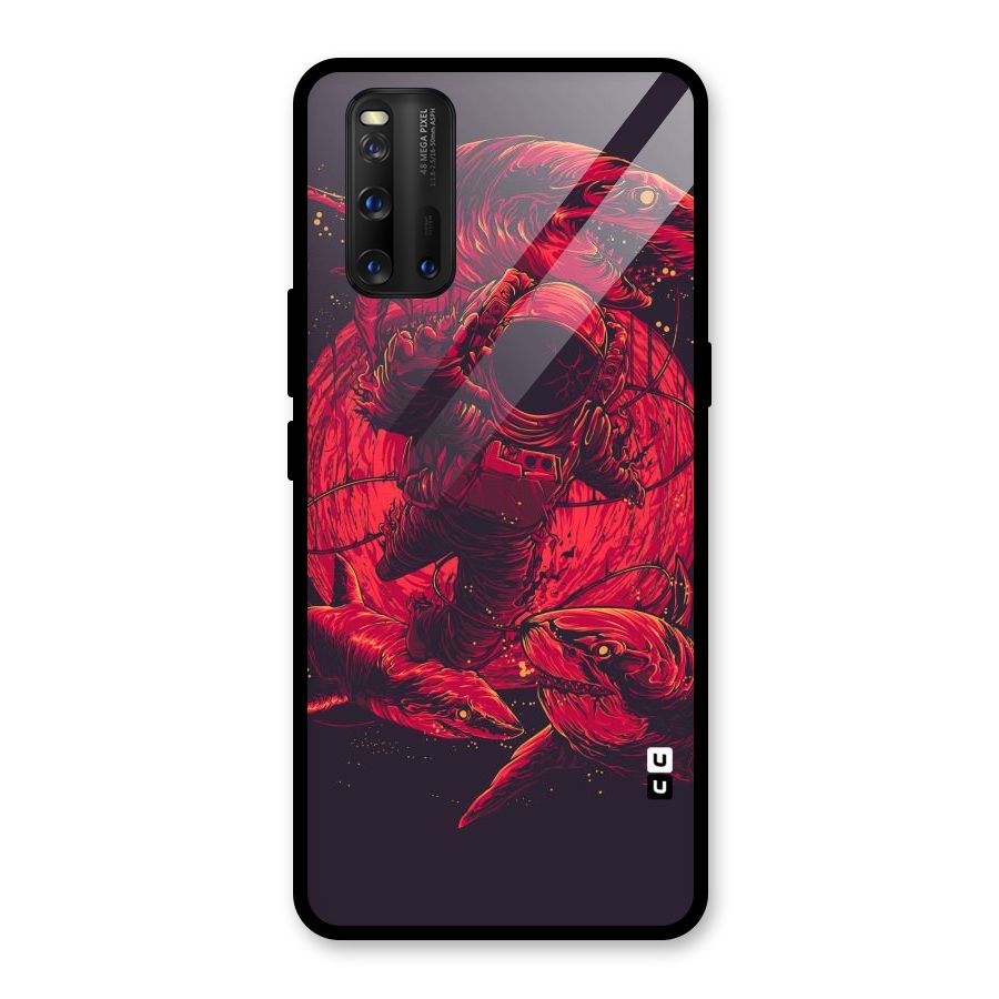 Coloured Spaceman Glass Back Case for Vivo iQOO 3