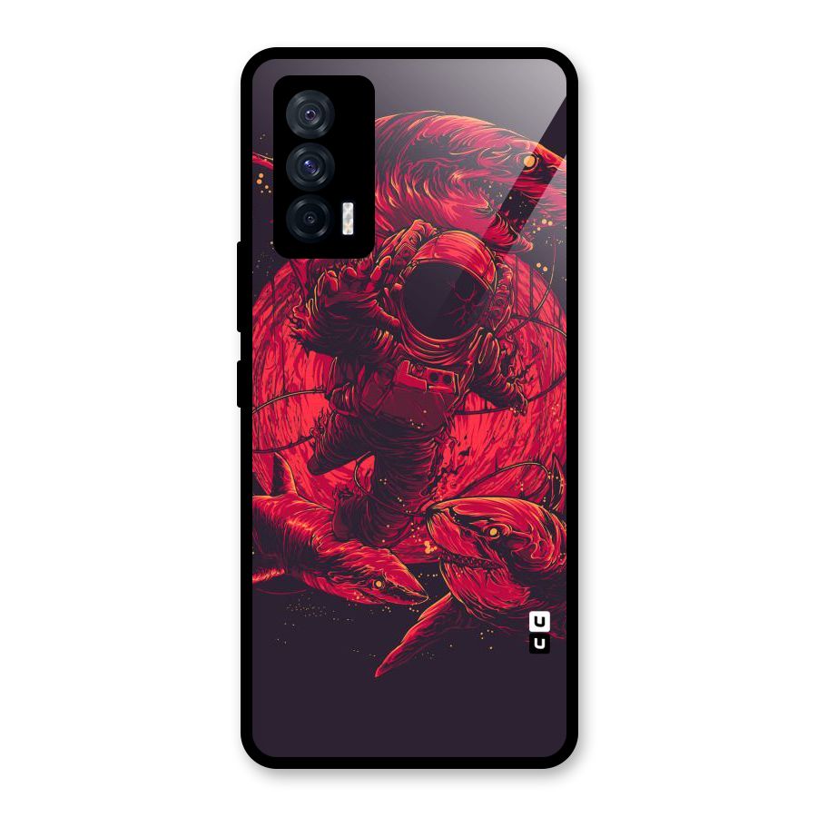 Coloured Spaceman Glass Back Case for Vivo iQOO 7 5G