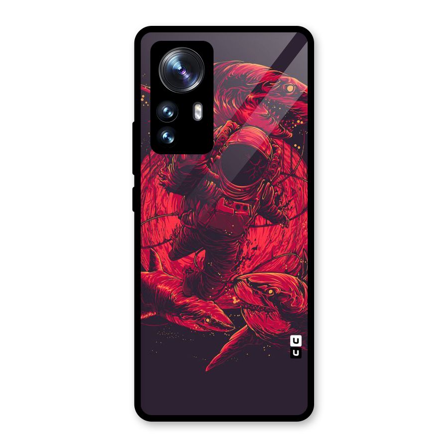 Coloured Spaceman Glass Back Case for Xiaomi 12 Pro