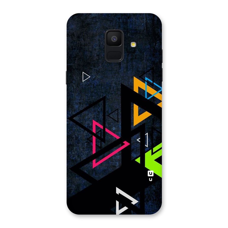 Coloured Triangles Back Case for Galaxy A6 (2018)