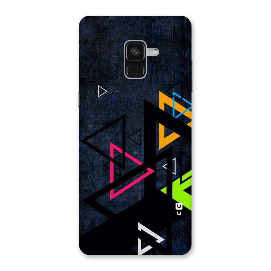Coloured Triangles Back Case for Galaxy A8 Plus