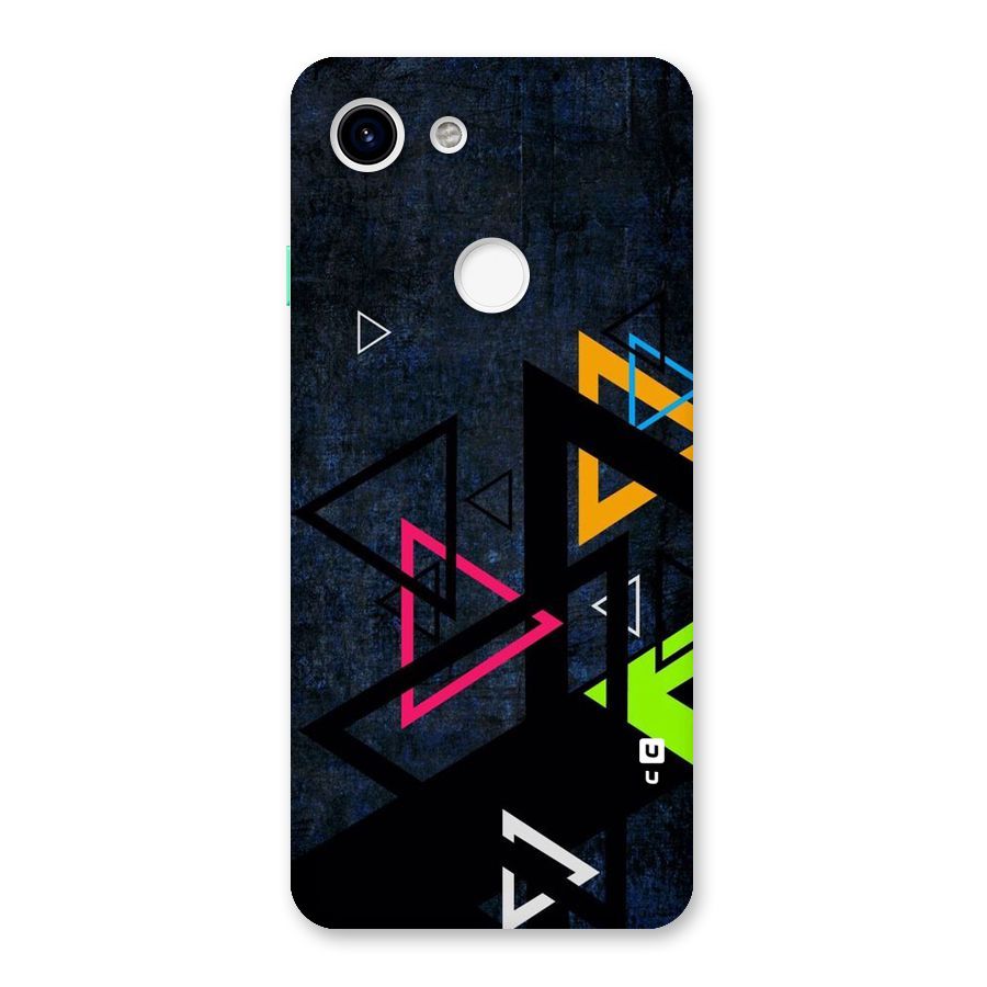 Coloured Triangles Back Case for Google Pixel 3