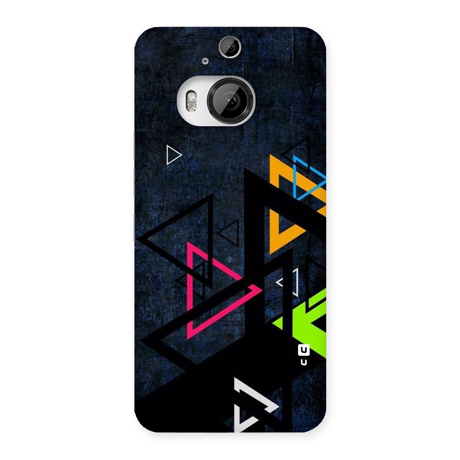 Coloured Triangles Back Case for HTC One M9 Plus