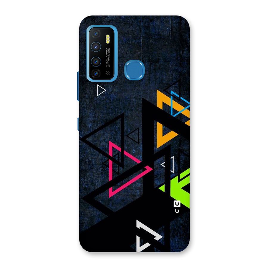 Coloured Triangles Back Case for Infinix Hot 9