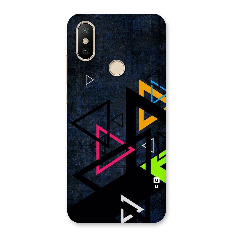 Coloured Triangles Back Case for Mi A2