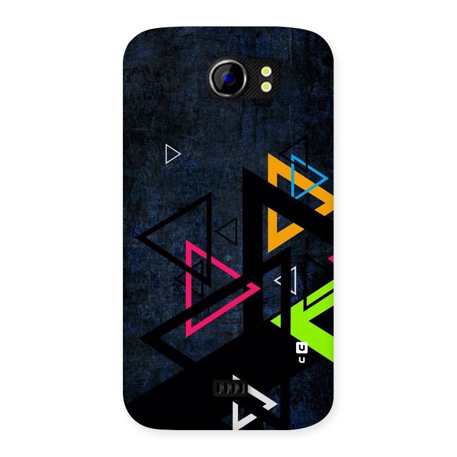 Coloured Triangles Back Case for Micromax Canvas 2 A110