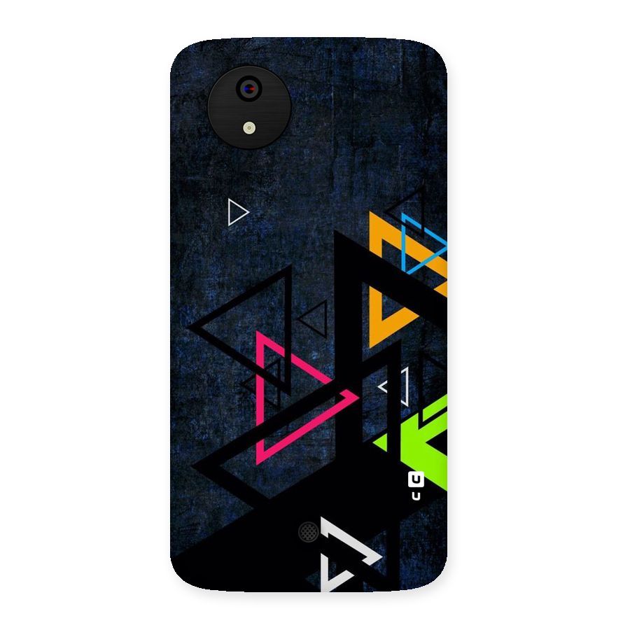 Coloured Triangles Back Case for Micromax Canvas A1